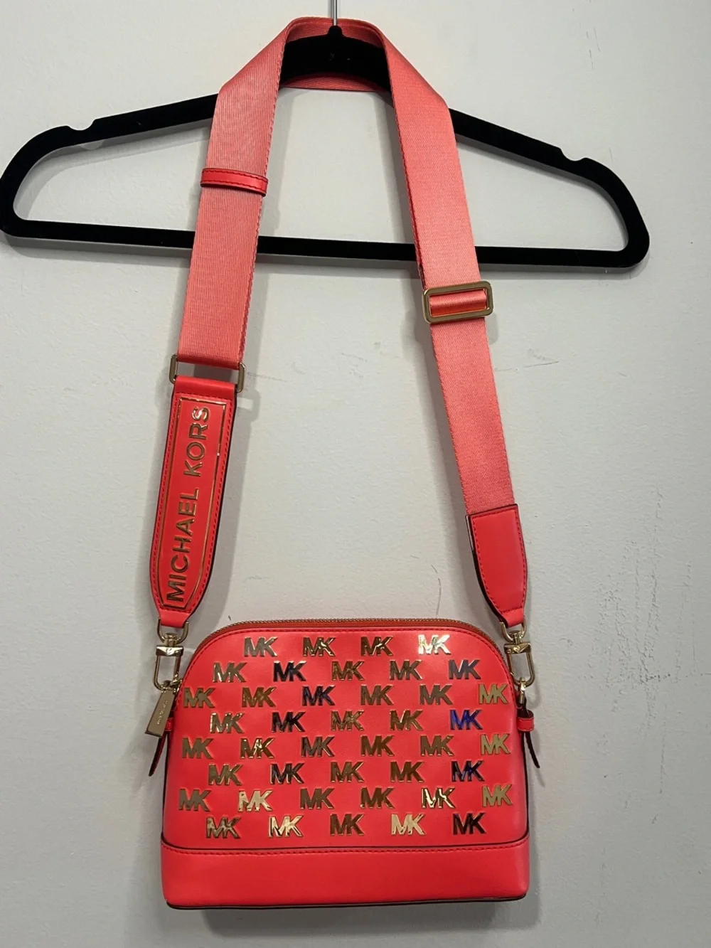 Michael Kors Pink Logo-Embellished Crossbody Bag